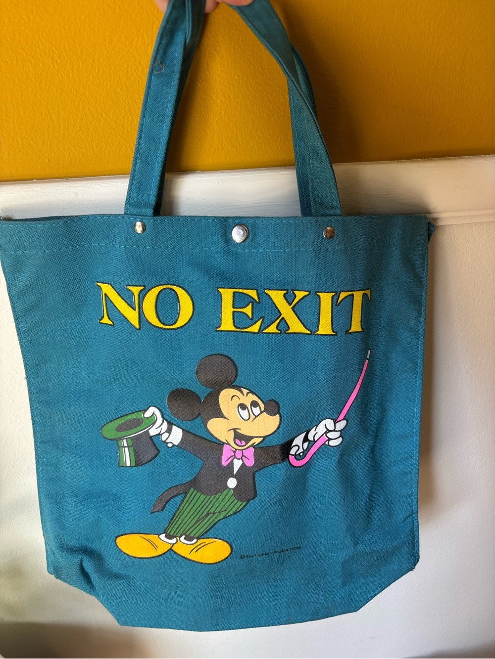 Vintage Disney Mickey Mouse double sided tote 1970s 1980s magician magic